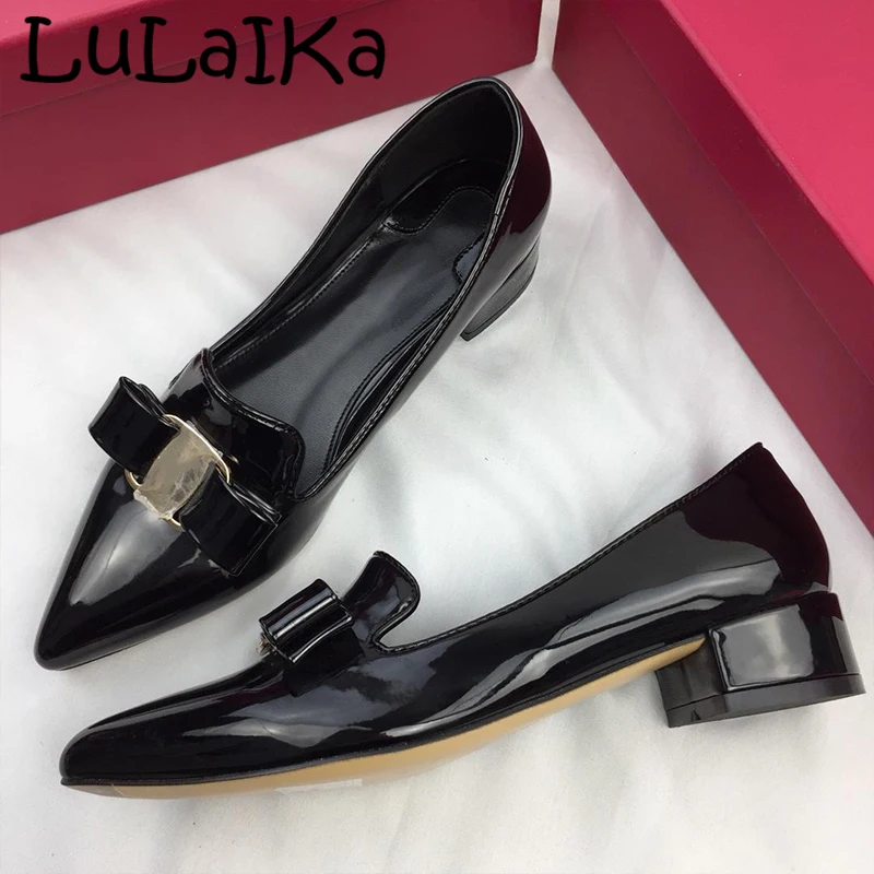 

2019 Summer Brand Sexy Metal Buckle Pointed Toe Lady Pumps Elegant Butterfly-knot Woman Party Wedding High Heels Shoes