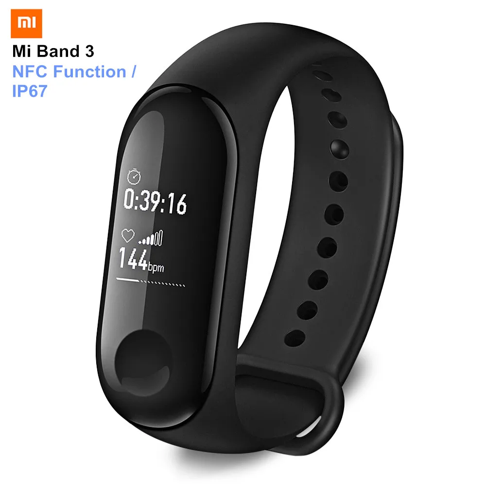 

Xiaomi Mi Band 3 Smart Bracelet Heart Rate Monitor Bluetooth4.2 Fitness Tracker Waterproof Smart Wristband Bracelet NFC Function