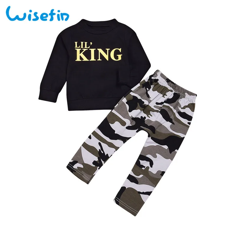 

Wisefin Baby Boy Clothes Spring Cotton Modis Clothing For Baby Fashion Kid Clothes For Boys 2019 Camouflage Baby King Clothing