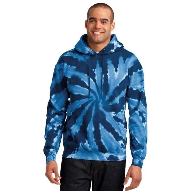 Порт и компания PC146 мужские Tie-Dye пуловер с капюшоном свитер Navy-Large | Мужская одежда