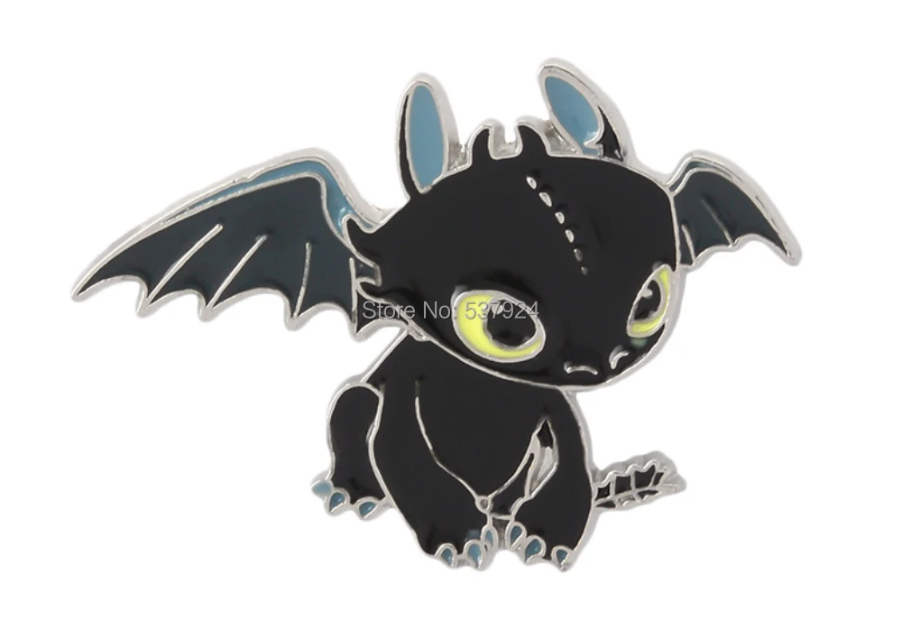

New Night Fury Toothless Dragon Alloy Figure Lapel Pin Metal Brooch-CPPY