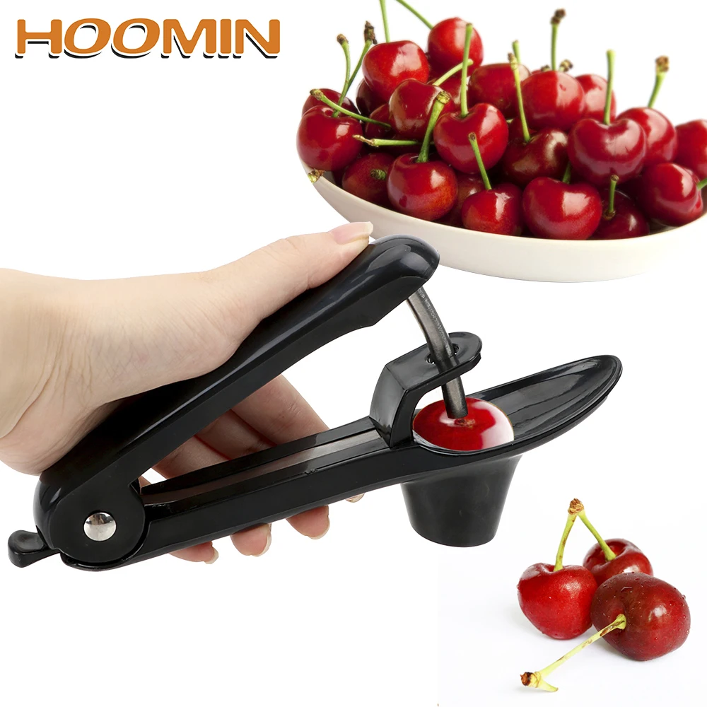 

HOOMIN Kitchen Accessories Plastic Fruits Gadgets Tools Easy Olives Go Nuclear Device Cherry Pitter Cherry Core Seed Remover