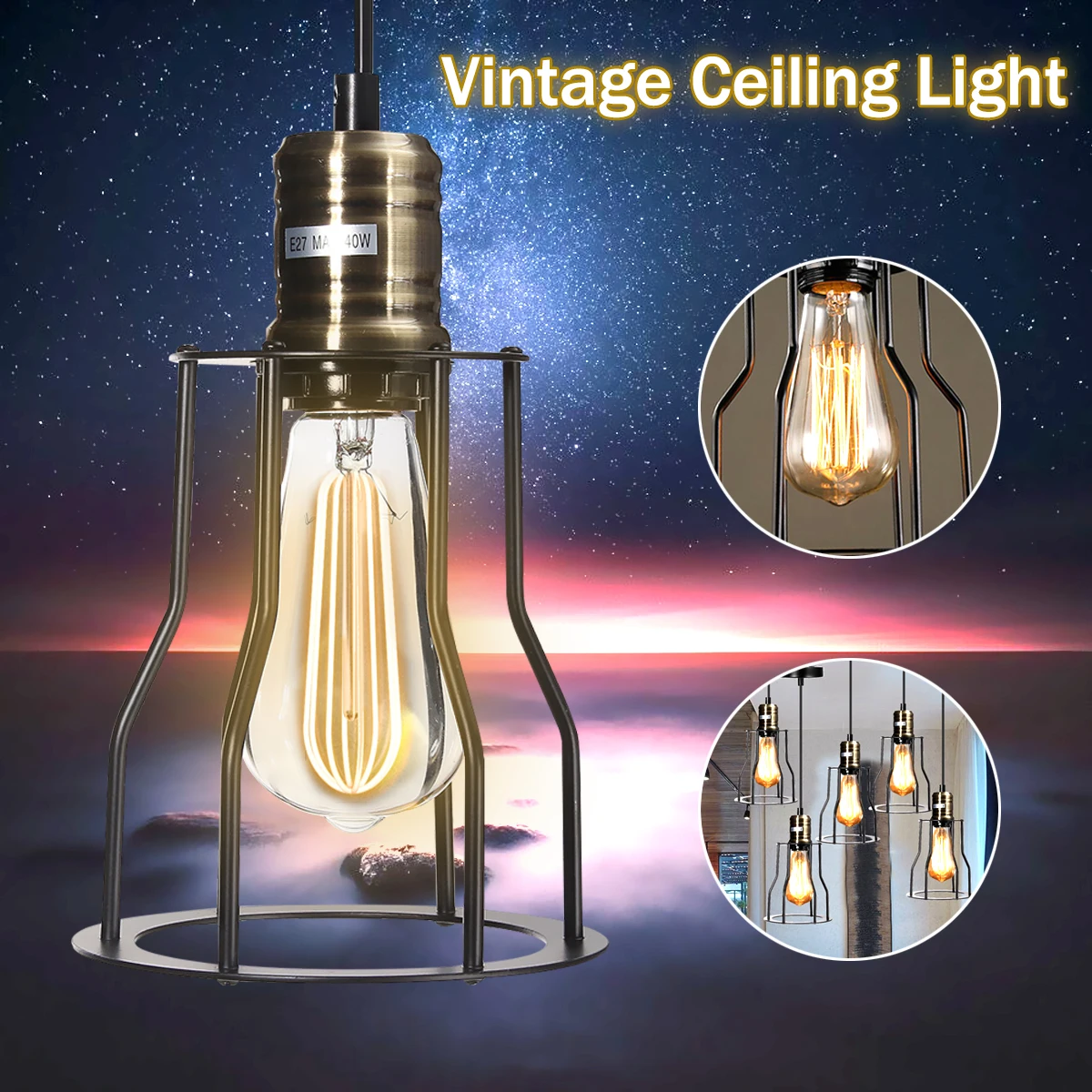 

intage pendant lights Art Kitchen bedroom Dining Room industrial American village Hanging Lamp for bar coffee shop Pendant lamp