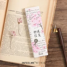 1 комплект(30 шт.) Sakura Cherry Blossom письмо офис w42s простые студенческие принадлежности самоклейка на окна Закладка