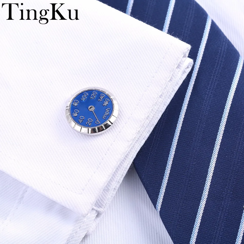 

Luxury Personalized Enamel Cufflinks Blue for Mens Wedding Cuffbuttons Womens Brand High Quality Circular Shirt Cufflinks