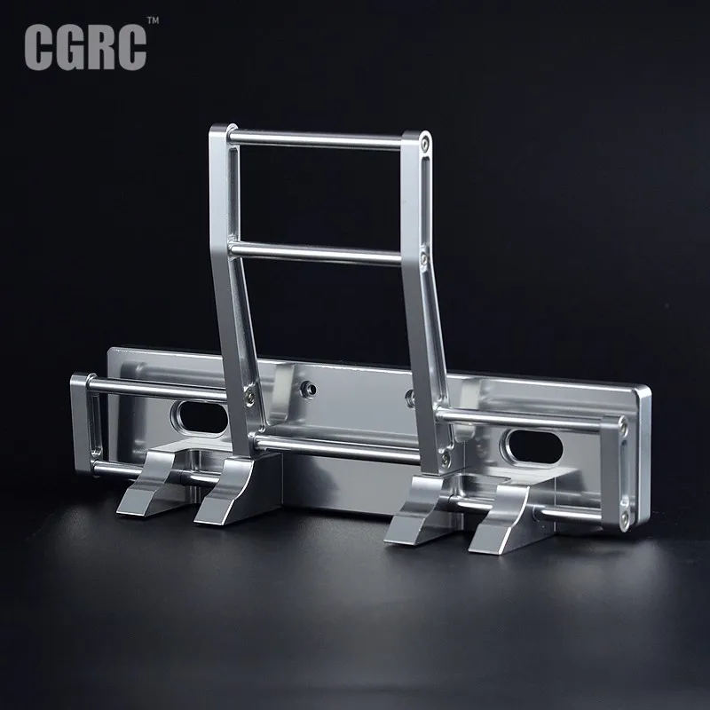 

CNC Alloy Front Guardrail Bumper Shovel & LED Light For 1/14 Tamiya Tractor Truck RC Climbing Trailer Cargo Truck Car Component