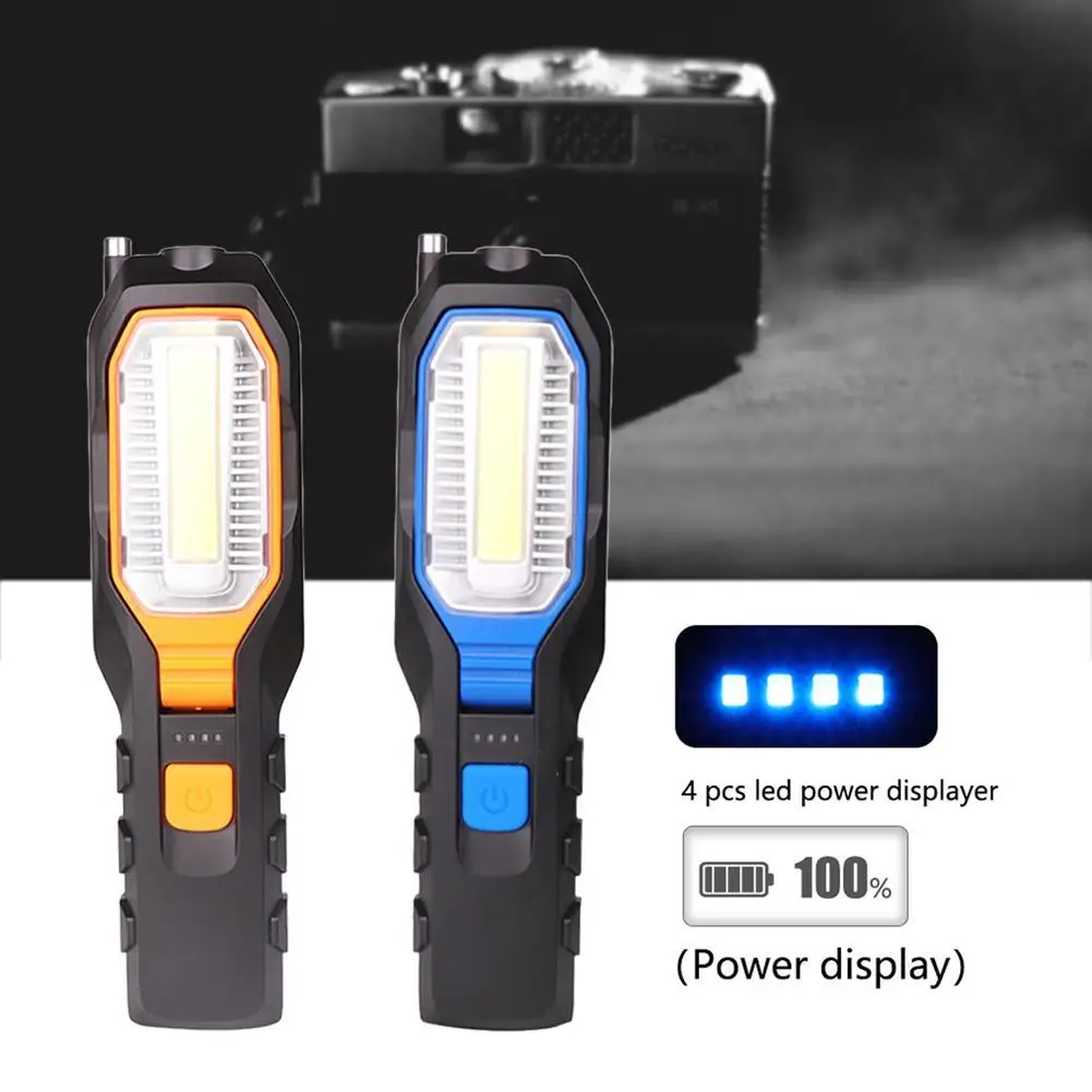 T6 1000 Lumens Multifunction 3 in 1 COB+ LED 180 Rotation Workshop Torch Lamp With Magnet Folding Design