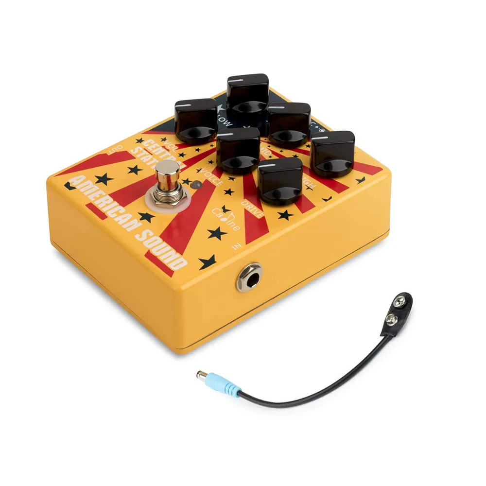 Caline CP 55 Electric Guitar Overdrive Distortion Effect Pedal High Gain 3 Band EQ Aluminum