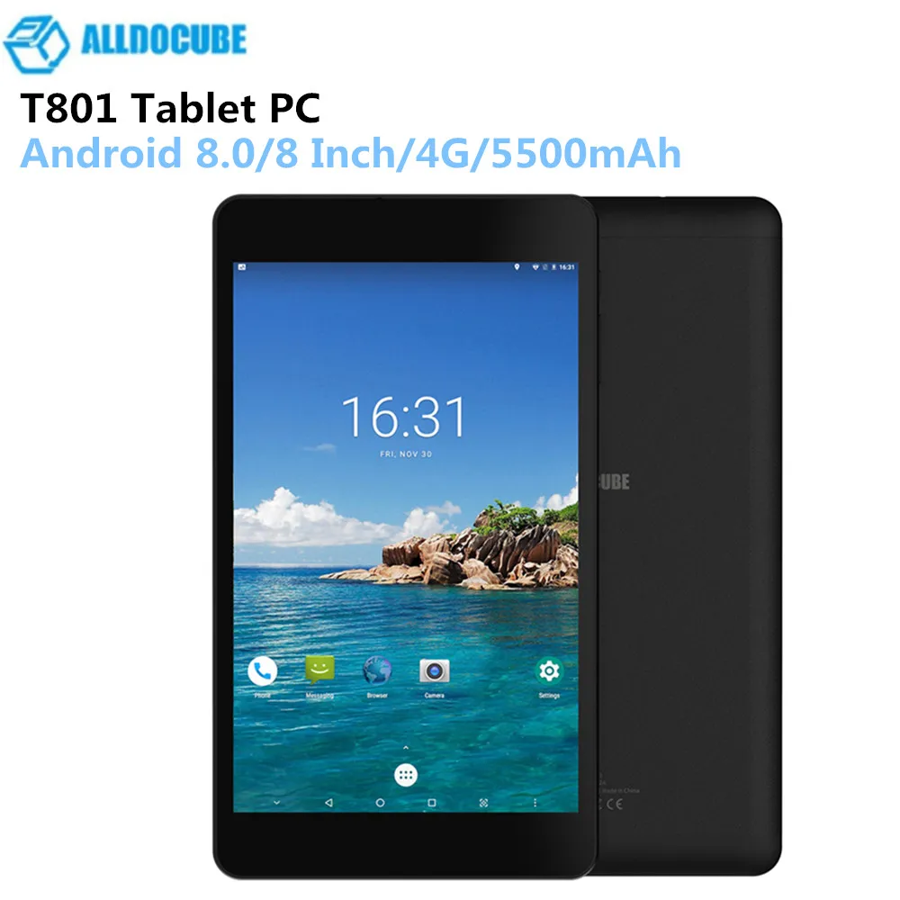 ALLDOCUBE T801 8 дюймов 4G Tablet 1920X1200 ips Android 8,0 дека-Core Телефонный звонок Phablet 3g 32G 2.0MP + 5.0MP 5500 mAh Планшеты PC