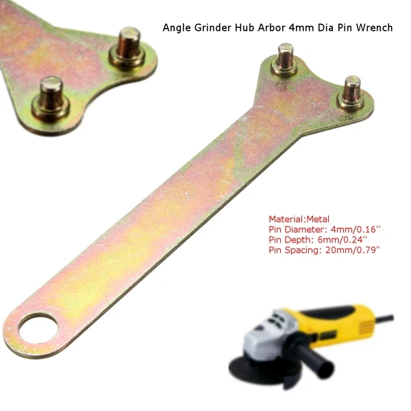 

Pin Spanner Wrench Angle Grinder Two pin Key Flange Nut 20mm Spacing Spanner