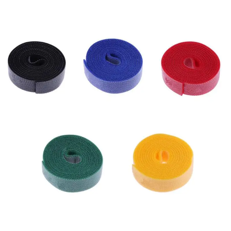 

1m Reusable Colorful Computer Cable Tie Cord Fastening Wrap Strap