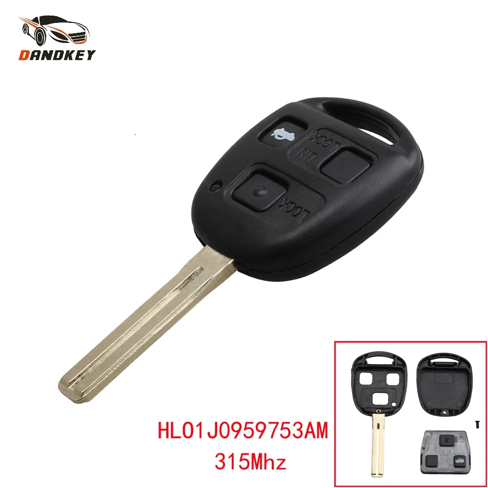 Dandkey 3 кнопки дистанционного брелок для Lexus ES330 LS430 SC430 2002-2010 HYQ12BBT 314,4 МГц с ID67 ключ дистанционного управления