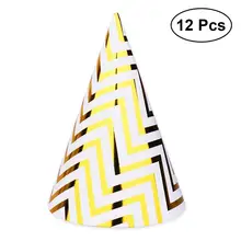 12 шт. горячая штамповка шляпы на день рождения бумажная Кепка с надписью на день рождения звезда DIY украшения Мультяшные шляпы детские подарки на вечеринку