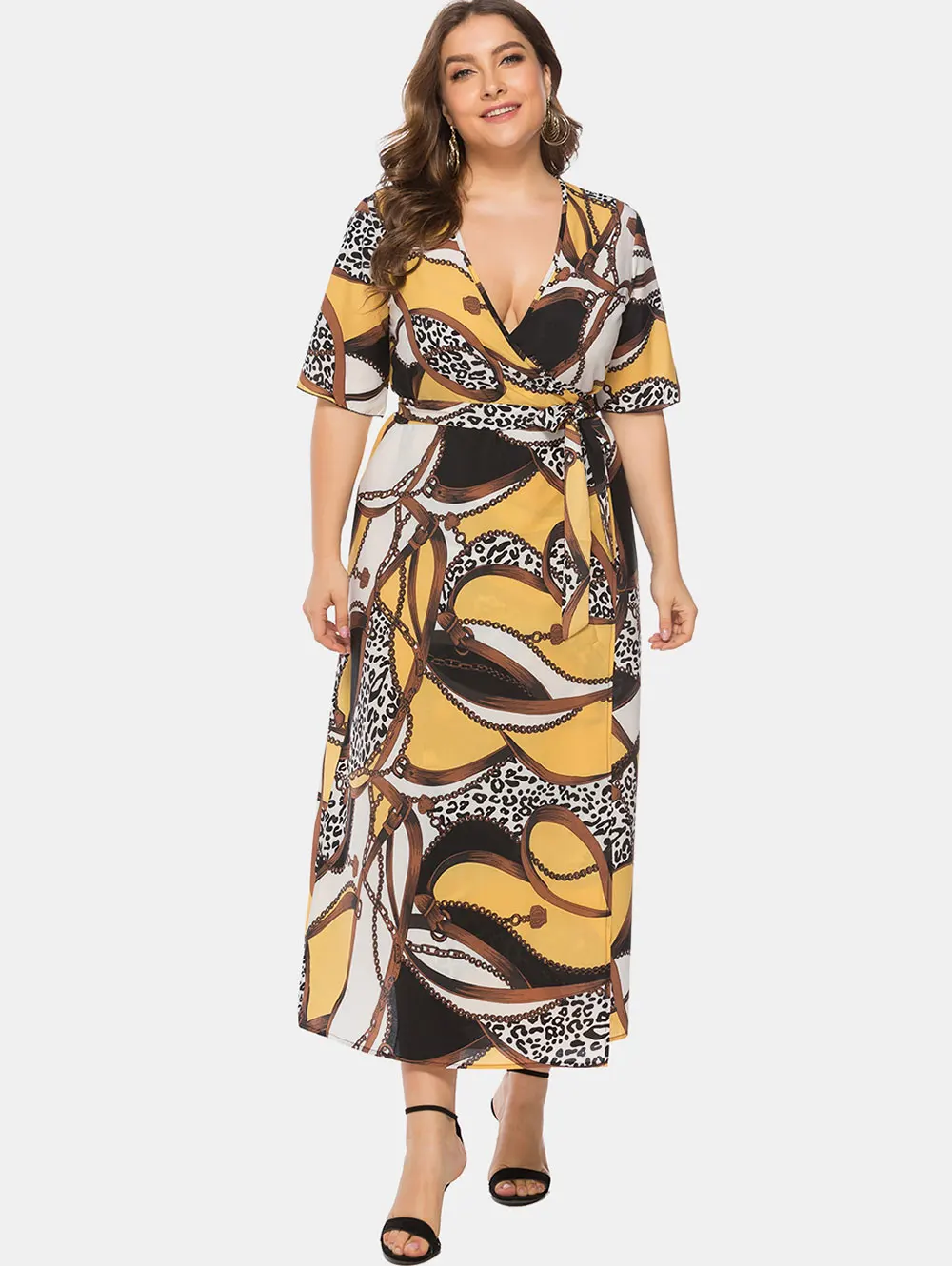 casual wrap maxi dress