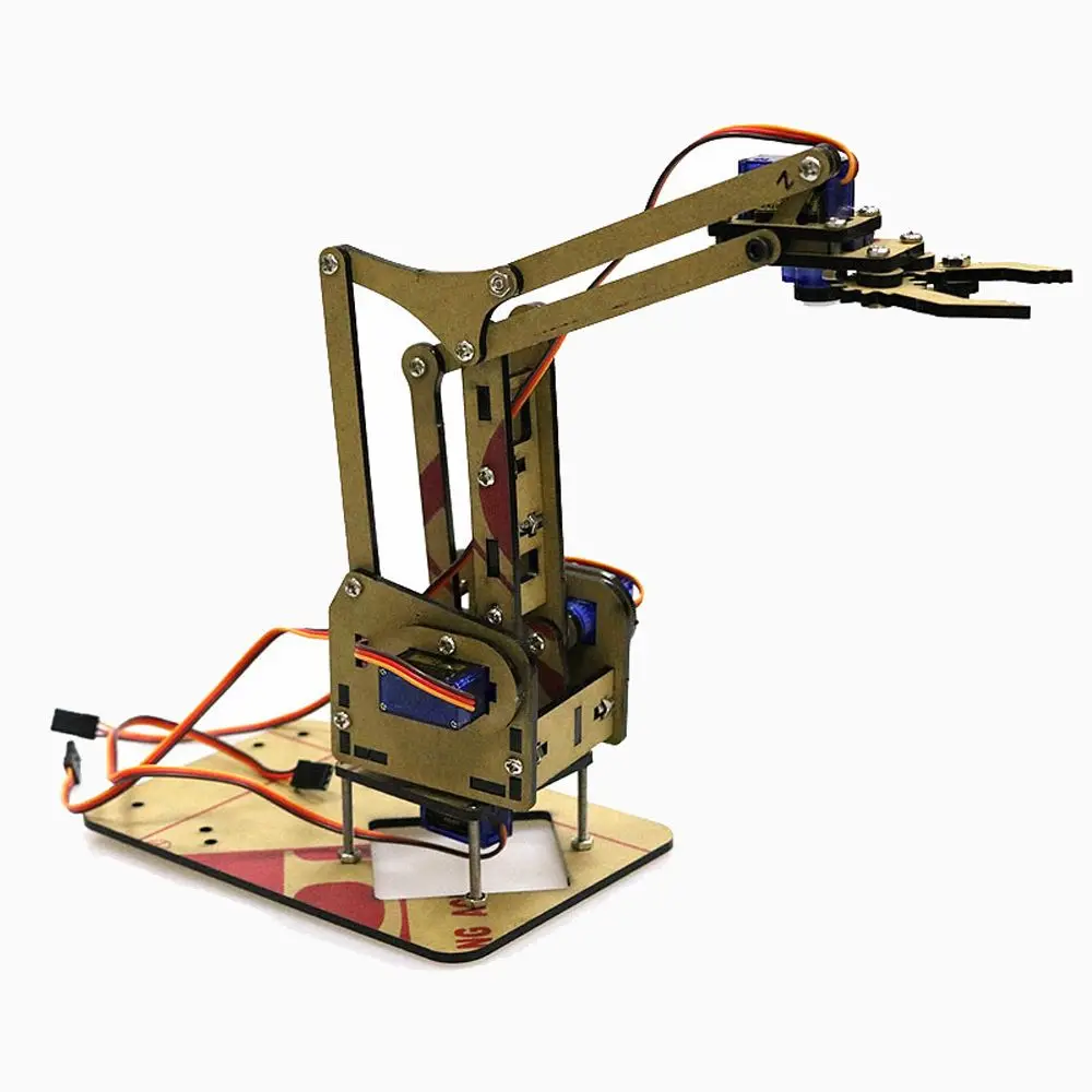 DIY акриловая рука робота робот Коготь Манипулятор DIY обучающий комплект для arduino 4DOF для Arduino Maker поддержка обучения SG90 Servo