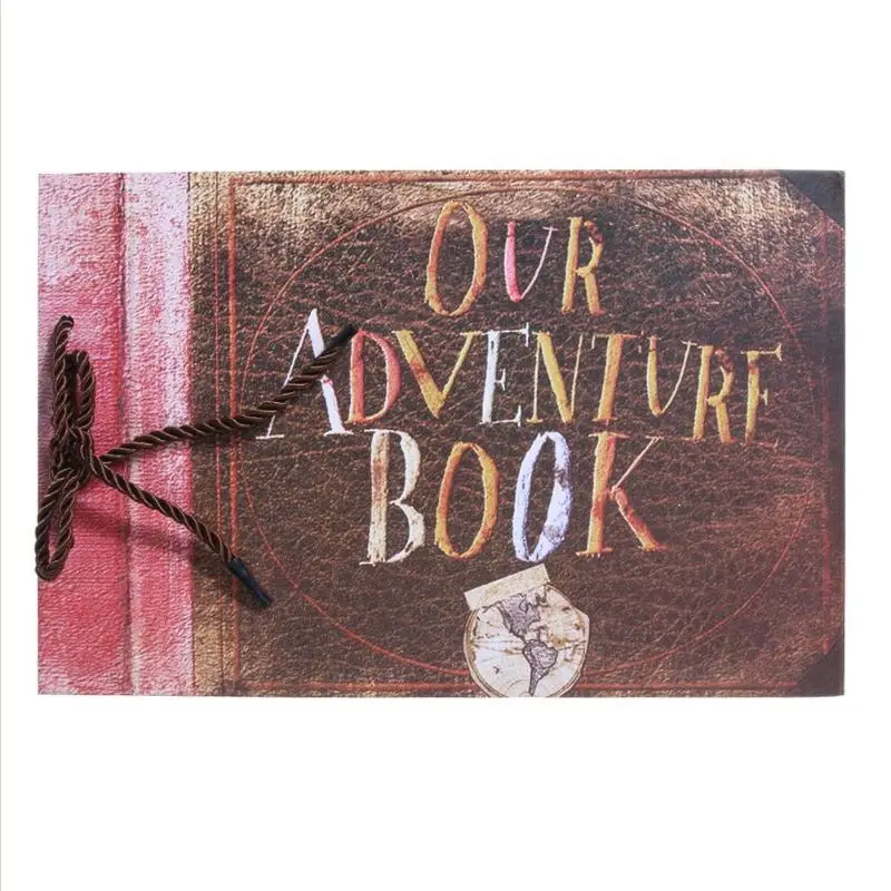 DIY 10 дюймов фотоальбом наша книга приключений Ретро альбом с веревкой крафт-бумаги любовник фотоальбом для скрапбукинга памятный
