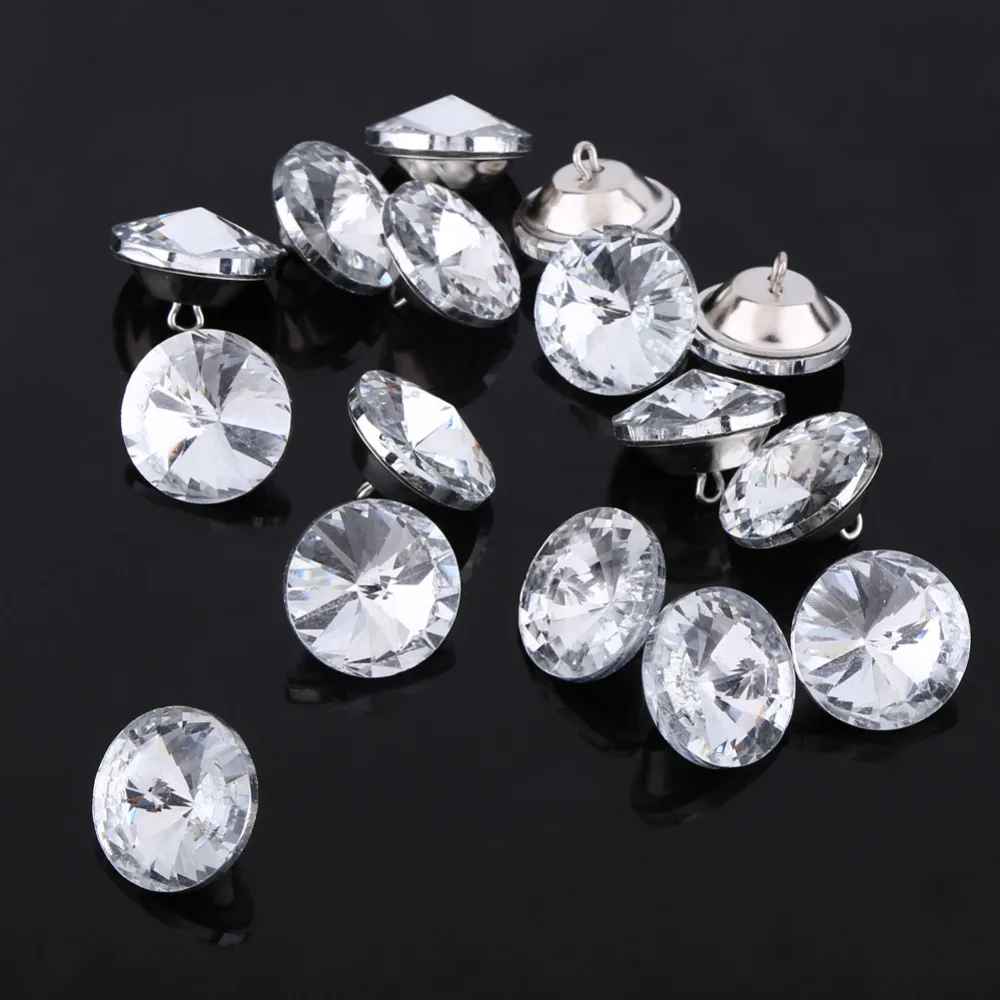 

50Pcs/lot Crystal Buttons Sewing Sofa DIY Upholstery Headboard Buttons Accessories 20/25MM