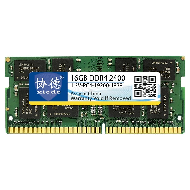 

Xiede Laptop Memory Ram Module Ddr4 2400 Pc4-19200 288Pin 2400Mhz For Notebook
