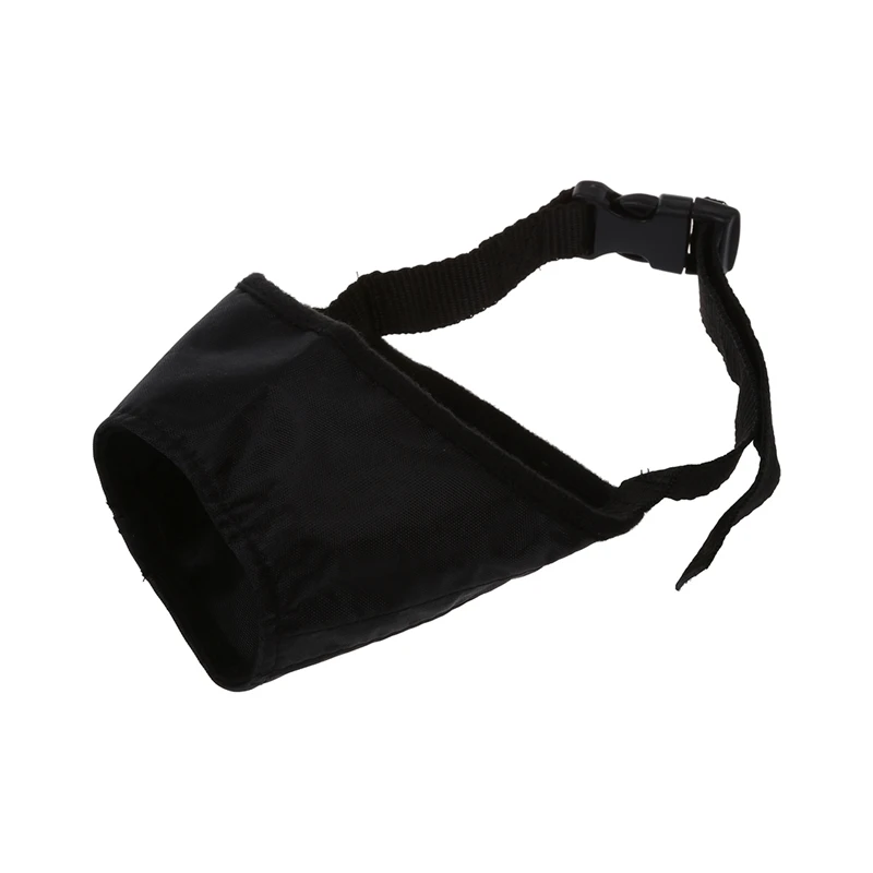 

Black Adjustable Nylon Dog Muzzle For Security Bark Stops Along 8cm