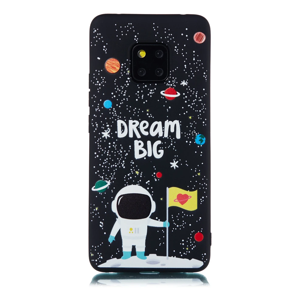 

Cute Astronaut Space Moon Case for Huawei Mate 20 Lite P20 P30 Pro P Smart Plus Honor 8X Max Case Soft TPU Dog Cat Cover