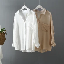 Korean Fashion White Blouse Women Shirts Spring Autumn Casual Ladies Tops Pocket Low High Design Plus Size Long Sleeve Blouse цена Korean Fashion White Blouse Women Shirts Spring Autumn Casual Ladies Tops Pocket Low High Design Plus Size Long Sleeve Blouse цены онлайн
