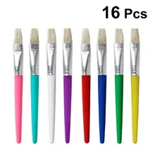 16 шт. кисти для рисования плоская кисть Художественный набор инструментов для рисования акварельным маслом Рисование гуашью