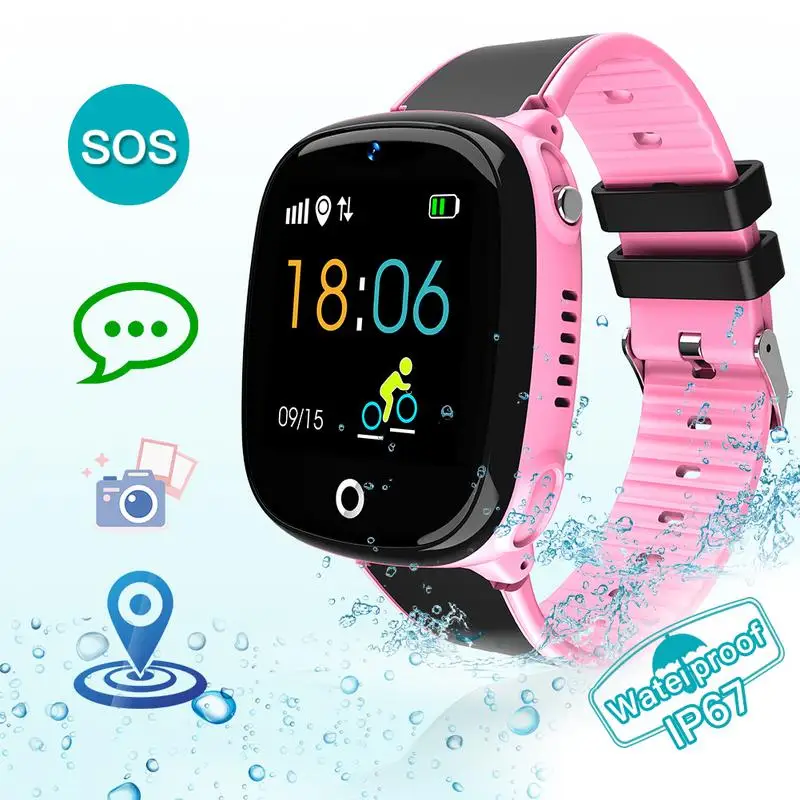 HW11 Children's Smart Watch Phone GPS Tracker Positioning IP67 Waterproof Watch For Kids With Remote Monitoring Birthday Gifts