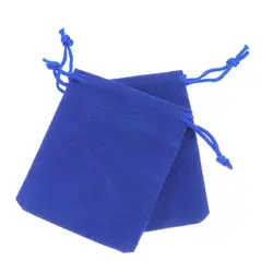10 шт. 7 см x 9 см Королевский синий бархат шнурок ювелирные изделия подарочные сумки для свадьбы