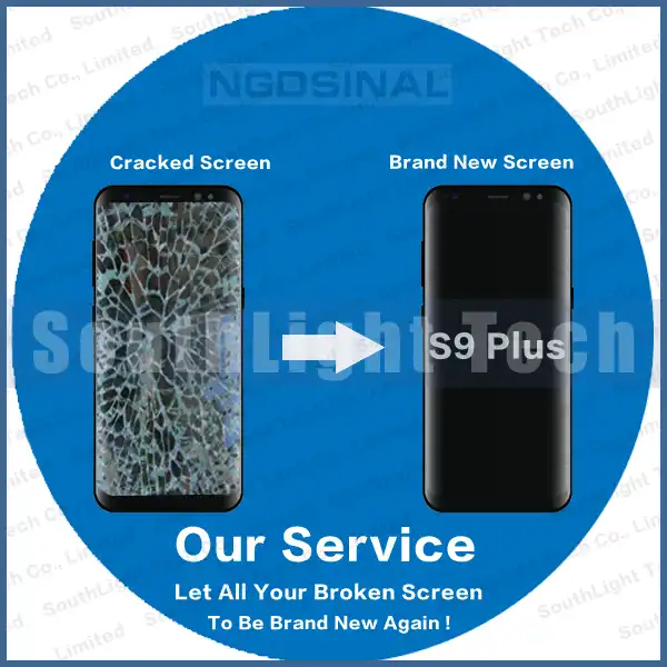 Samsung Galaxy S9 Plus G965 LCD//Cracked Glass Screen Repair Replacement Service