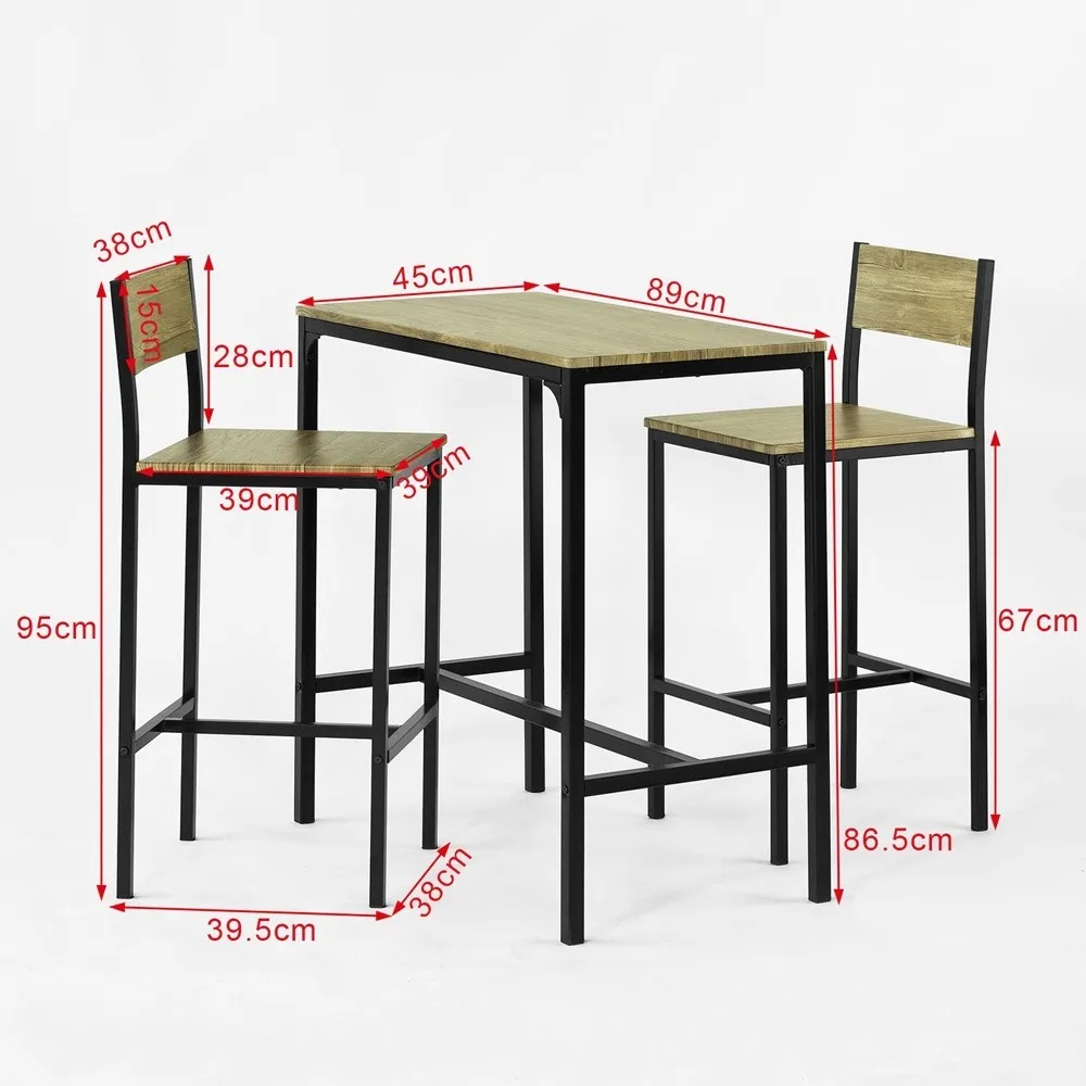 SoBuy OGT03 Home Kitchen Restaurant Bar Set Furniture Dining Set-1 Bar Table and 2 Stools SoBuy OGT03 Home Kitchen Restaurant Bar Set Furniture Dining Set-1 Bar Table and 2 Stools