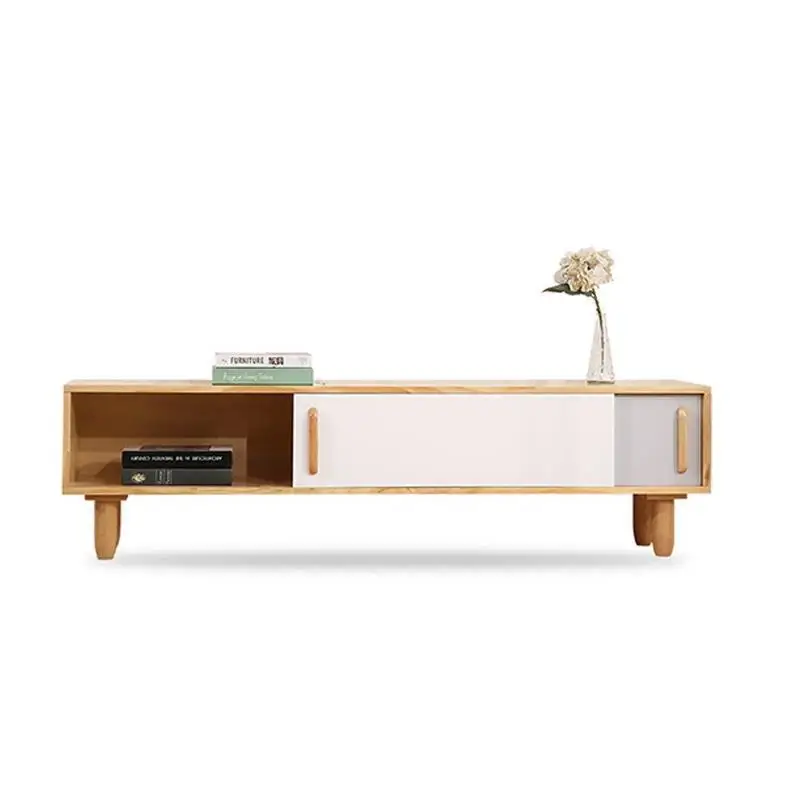 Bureau Standaard Ecran Plat Modern Entertainment Center Nordic Wood Living Room Furniture Mueble Meuble Monitor Tv Stand