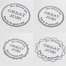 40 мм Круг отличная работа печать учителя Персонализированные Пользовательское Имя штамп Самостоятельная Заправка чернилами для оценки подарка школы-держать в хорошем состоянии