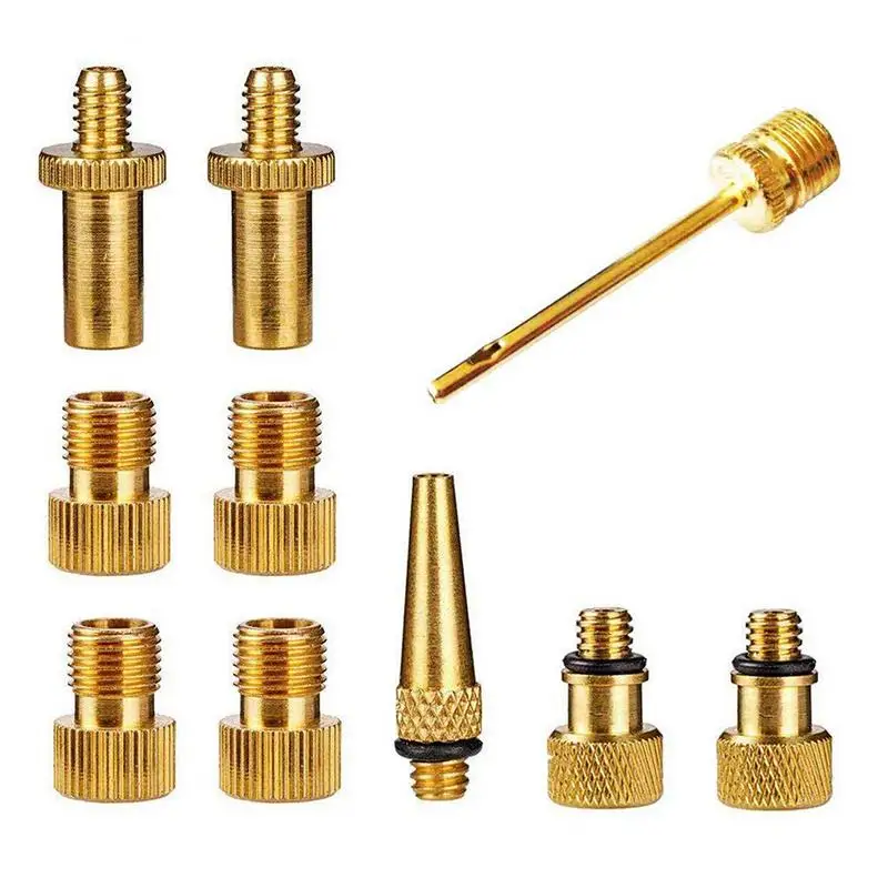 

8pcs/set Bicycle Valve Conversion Nozzles Presta to Schrader Valve Adapter SV AV DV Bicycle Pump Needles Bike Valve Converter