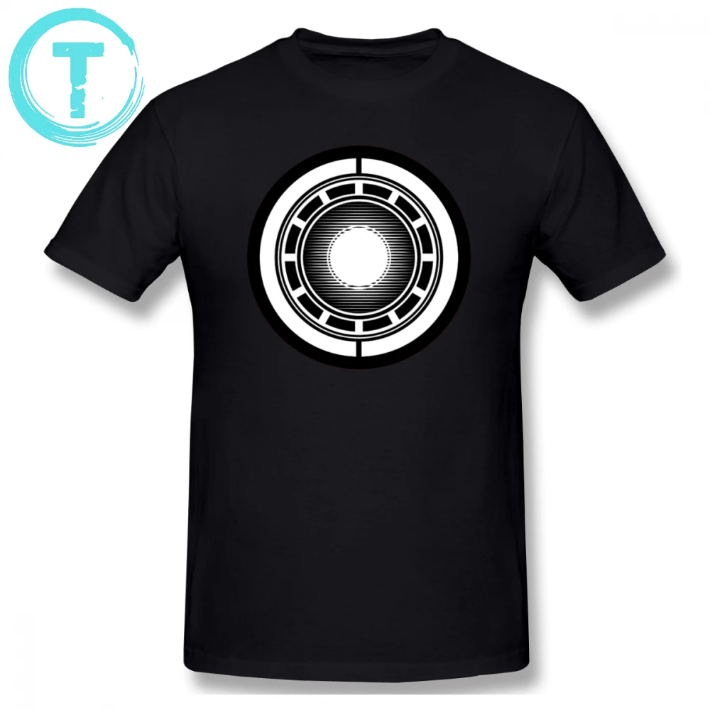Iron Man T Shirt Iron Man Arc Icon T-Shirt Basic Short Sleeves Tee Shirt Plus size  Male 100 Percent Cotton Awesome Tshirt
