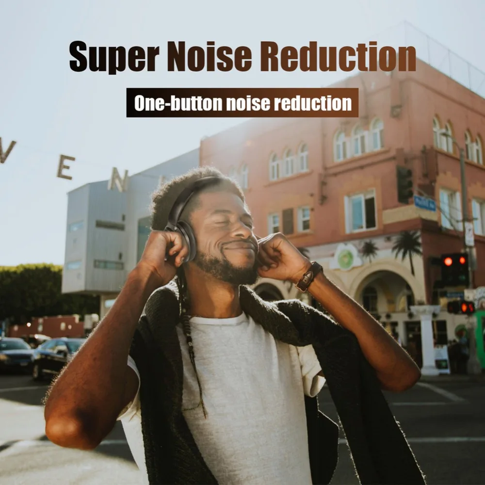 Беспроводные наушники с активным шумоподавлением Bluetooth ANC беспроводная стерео