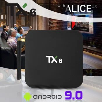 

TX6 Android TV Box Android 9.0 Allwinner H6 Smart 4K Set Top Box 4GB RAM 32GB ROM 2.4G/5G WiFi BT4.1 H.265 DLNA HD Media Player