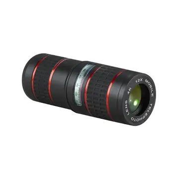 

Universal Clip 12X Zoom Cell Phone Optical Telescope Lens Telephoto External Smartphone Camera Lens For iphone 4S 5S 6S 7