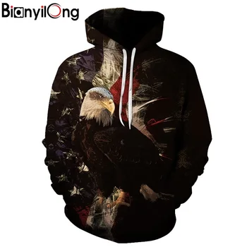 

BIANYILONG New Fashion Men/Women 3d Hoodies Eagle Print Designed 3d Sweatshirts Hooded Hoodies