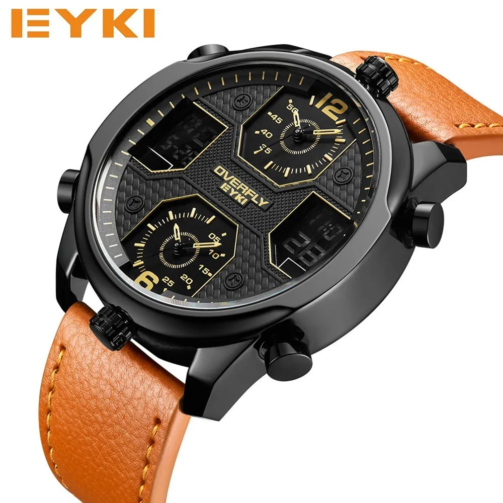 

EYKI Men Watch Luxury Brand Watches Men Sport Watch Military Waterproof Digital Quartz Wristwatches Male Clock Relogio Masculino