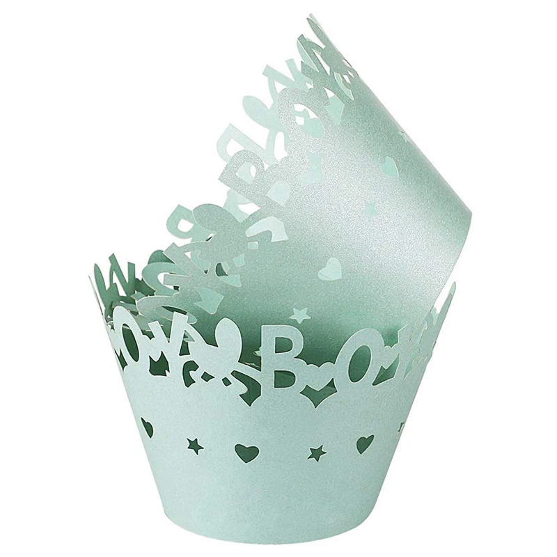 

Cupcake Wrappers, 100pcs Artistic Bake Cake Cups Lace Laser-Cut Baking Cups Muffin Case Hollowed-out Decorative Cupcake Wraps