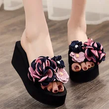 High-heeled Female Non-slip Fashion Seaside Beach Shoes Sandals and Slippers Flowers Sandals Women Slippers High-heeled Female Non-slip Fashion Seaside Beach Shoes Sandals and Slippers Flowers Sandals Women Slippers