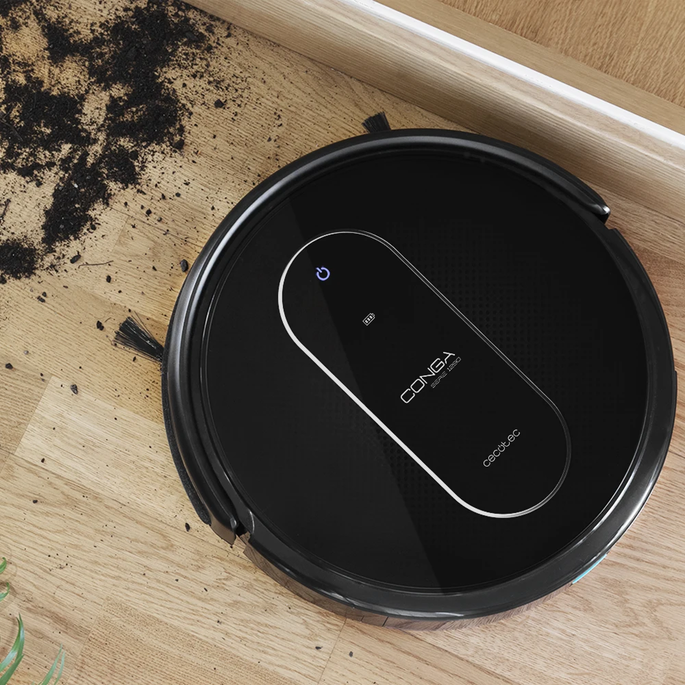 Cecotec Robot Vacuum Cleaner Conga Series 1290 Professional Electric Machine 4 in 1 Ideal for House Floor Cleaners Color Black