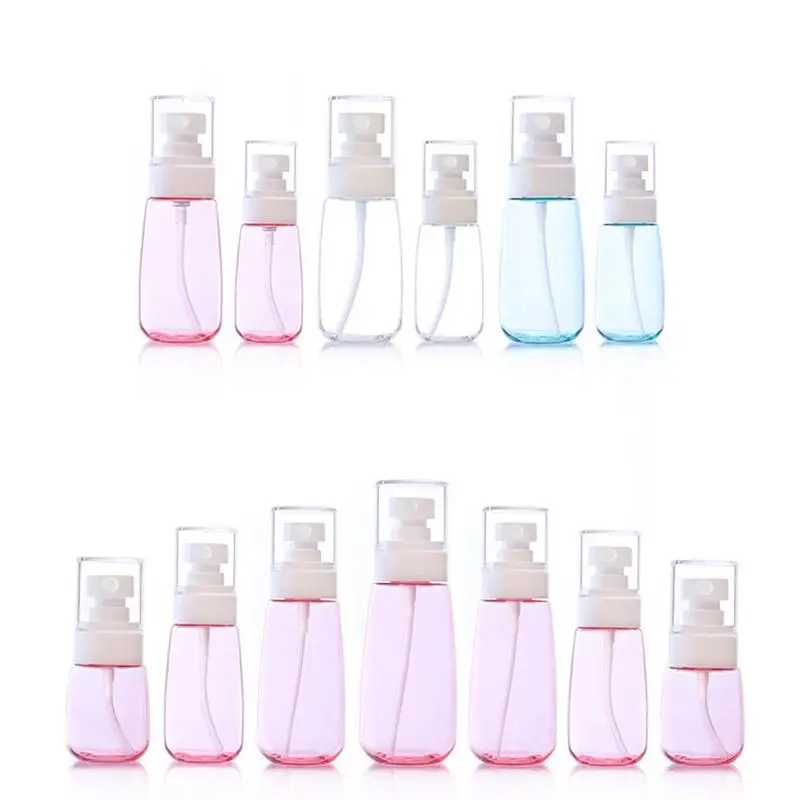 

Portable Spray Bottle Plastic Travelling Bottle Round Cosmetics Split Sample Bottles Convenient To Carry 30ml/60ml/80ml/100ml