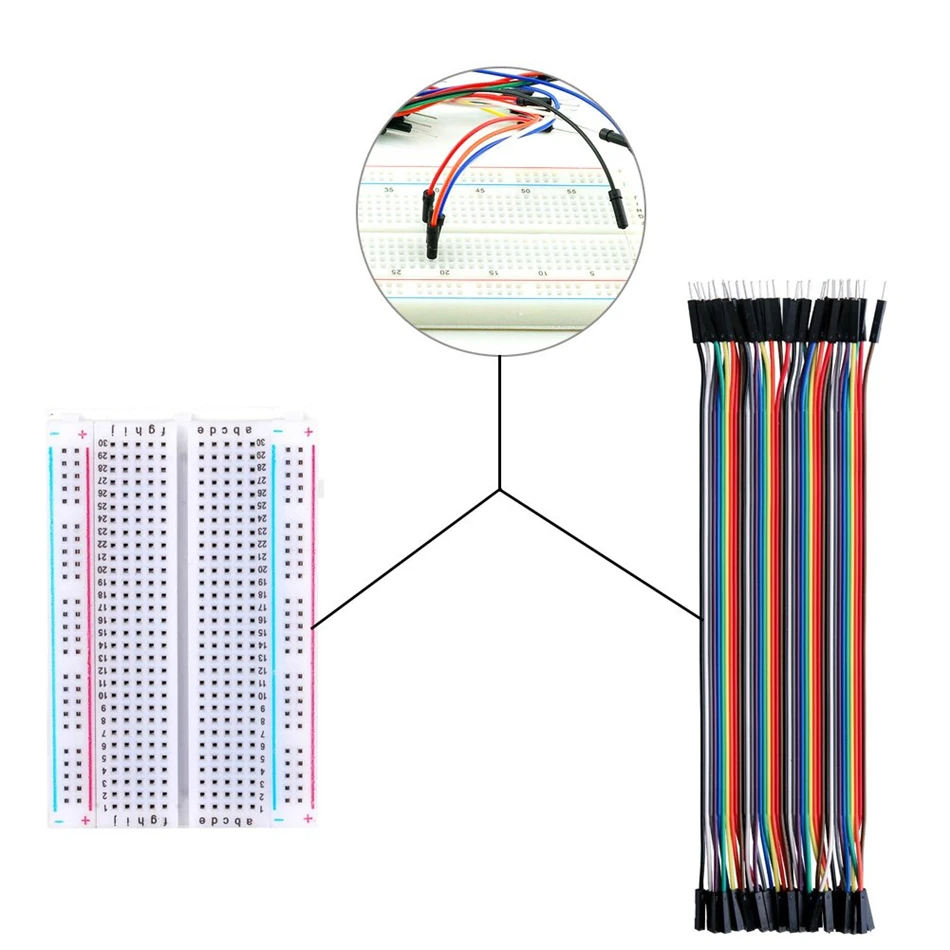 3 шт. 400 tie/pin/беспаечная макетная плата с точками/PCB для Arduino 120 Dupont Jumper провод starter