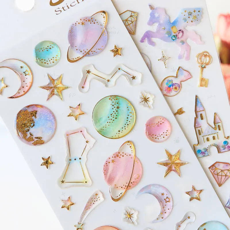 

Pegasus Unicorn Castle Stationery Set w33 Student Supplies Craft Decorative Cute Notebook Diary Stick Stationery Sticker