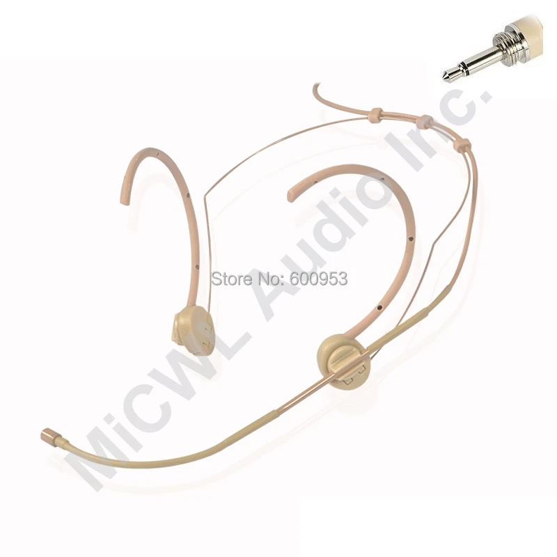 

Complexion Dual Hook Head Headset Microphone For PC Wireless Microphone System 3.5mm 1/8" Screw Lock Male Jack Foldable ears