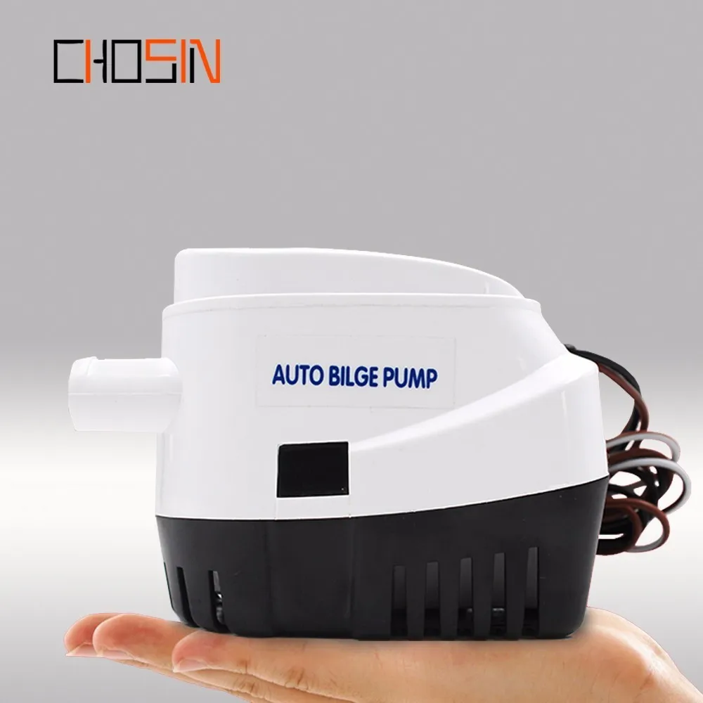 Online (Envío gratis) 750gph 1100gph bomba automática de sentina de barco 12v Auto de 24v CC bomba de agua eléctrica sumergible pequeña 12 V Volt