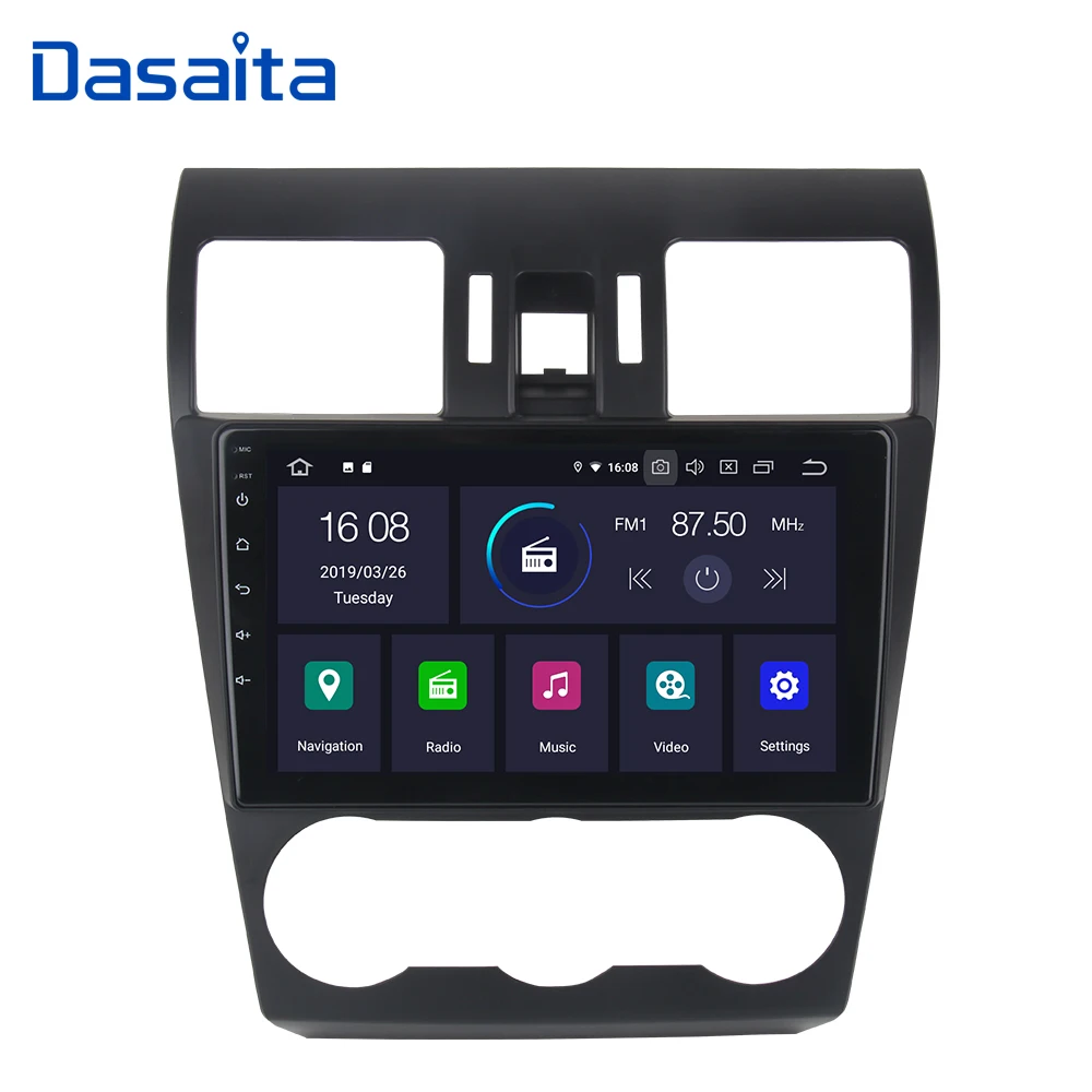 Dasaita Android 9 0 автомобиль gps радио плеер для Subaru WRX 2013 2014 2015 с &quotips Авторадио сенсорным