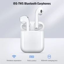 KISSCASE I9S TWS Wireless Earphone Portable Bluetooth Earphones Headset Invisible Earbud for iPhone Wireless Bluetooth Earphones ggmm w710 wireless bluetooth earphones white