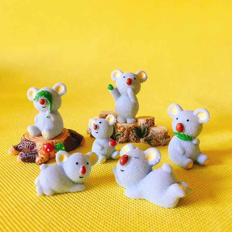 6 шт. коала медведи/миниатюрные/милый/Сказочный Сад/гном/мох Декор
